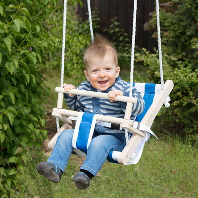 Conacord Schaukelsitz 'Bambini' für Kinder, blau-weiß gestreift