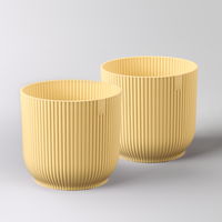 Elho Übertopf 'Vibes', buttergelb, ca. Ø 14 x H 13 cm, 2er-Set Elho Übertopf 'Vibes', buttergelb, ca. Ø 14 x H 13 cm, 2er-Set