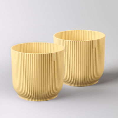 Elho Übertopf 'Vibes', buttergelb, ca. Ø 14 x H 13 cm, 2er-Set Elho Übertopf 'Vibes', buttergelb, ca. Ø 14 x H 13 cm, 2er-Set