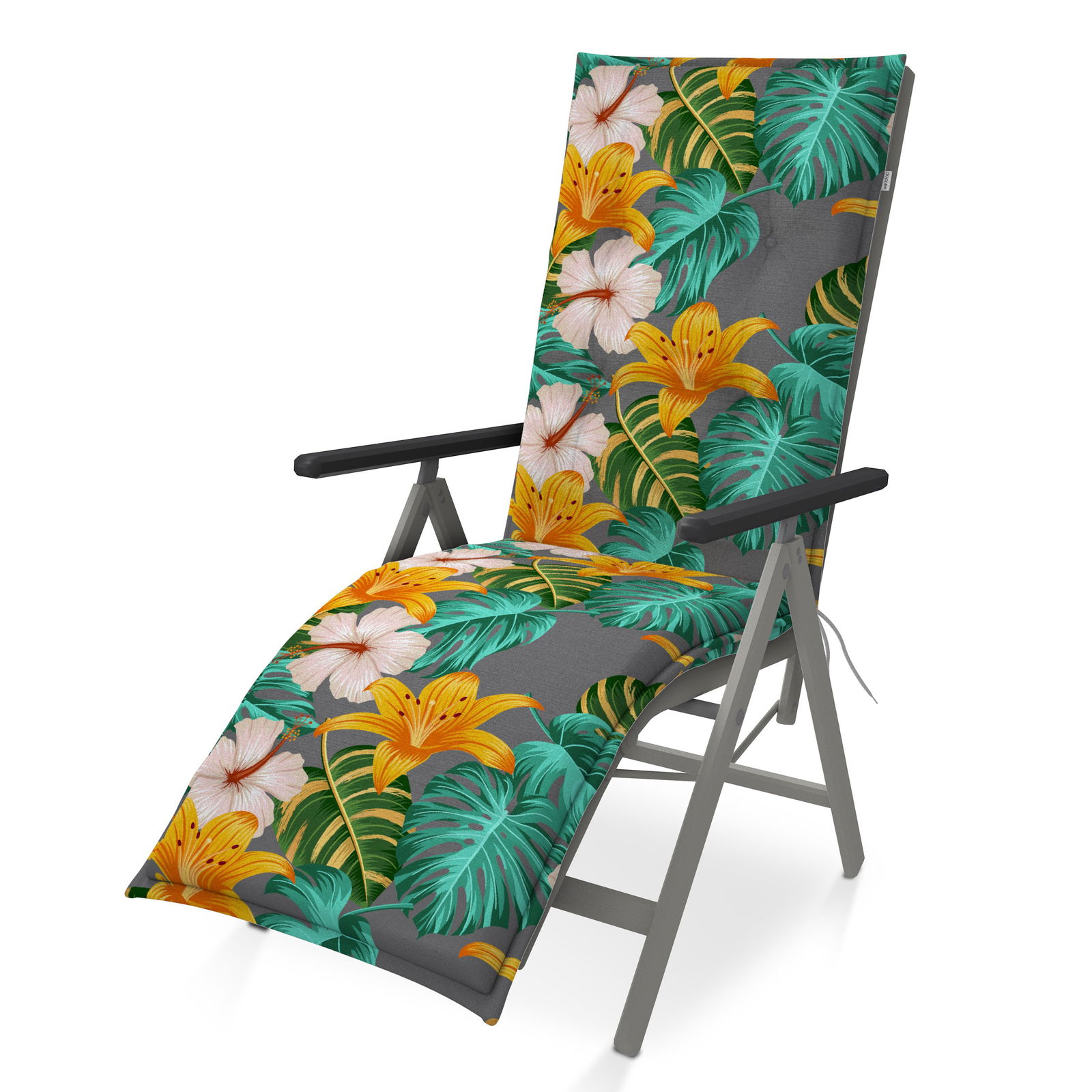 Doppler Relaxliegenauflage 'Blumen', ca. 170 x 48 cm