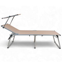 Sungörl Campingliege 'Mykonos Comfort Taupe', taupe