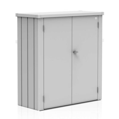 Biohort Terrassenschrank 'Romeo' silber metallic, 132 x 57 x 140 cm