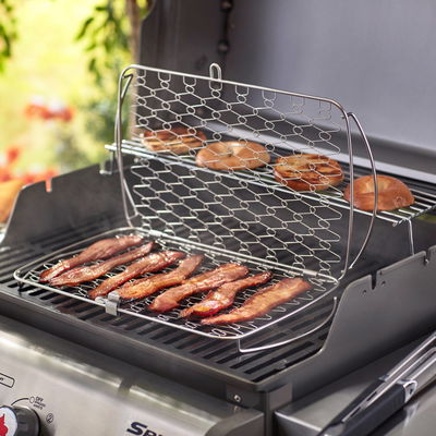 Weber® Fisch- und Gemüsehalter groß, Edelstahl, rechteckig Weber® Fisch- und Gemüsehalter groß, Edelstahl, rechteckig