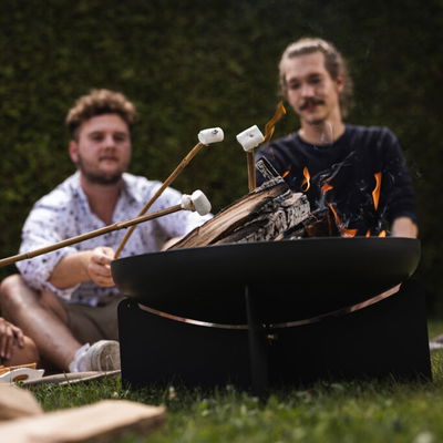 Edelstahl-Feuerstelle 'X 50', schwarz, 28 x 55 cm Edelstahl-Feuerstelle 'X 50', schwarz, 28 x 55 cm