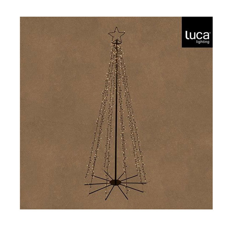 LED-Baum, schwarz, 750 warmweiße LEDs, ca. Ø 90 x H 240 cm