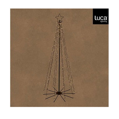 LED-Baum, schwarz, 750 warmweiße LEDs, ca. Ø 90 x H 240 cm LED-Baum, schwarz, 750 warmweiße LEDs, ca. Ø 90 x H 240 cm