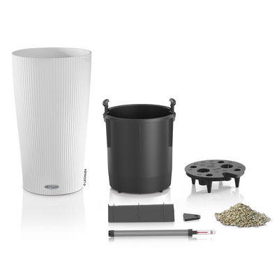 Lechuza 'Cilindro Color 23', weiß, ca. Ø 23 x H 41 cm