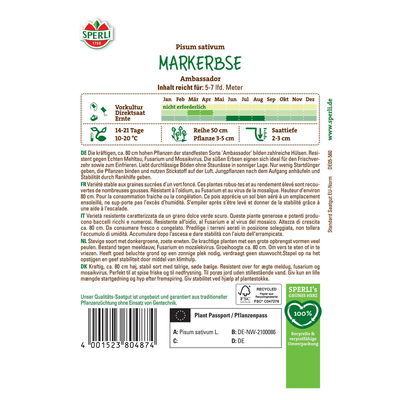 Saatgut Markerbse 'Ambassador' Saatgut Markerbse 'Ambassador'