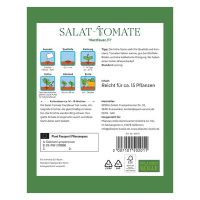 Kölles Beste Gemüsesamen, Salattomate 'Harzfeuer' Kölles Beste Gemüsesamen, Salattomate 'Harzfeuer'