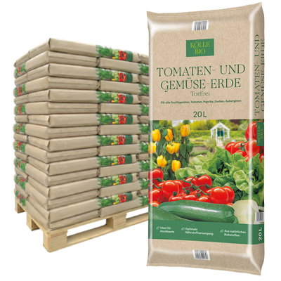 Kölle Bio Tomaten- & Gemüseerde, torffrei, 120 Sack á 20 l, gesamt 2400 Liter