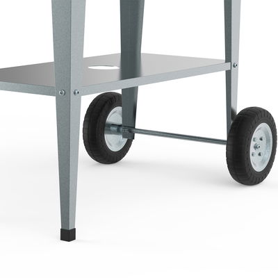 Hochbeet-Trolley mit Rädern, silber, Metall, 75 x 35 x 80 cm, 47 l Hochbeet-Trolley mit Rädern, silber, Metall, 75 x 35 x 80 cm, 47 l