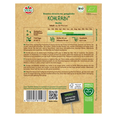 Bio-Saatgut Kohlrabi, weiß Bio-Saatgut Kohlrabi, weiß