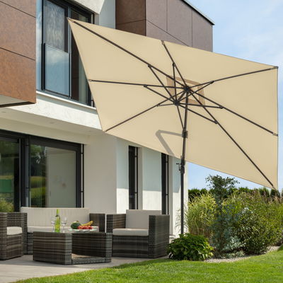Sonnenschirm 'Rhodos Twist', 350 x 260 cm, natur Sonnenschirm 'Rhodos Twist', 350 x 260 cm, natur