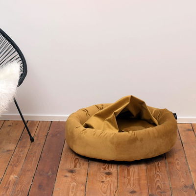 Kuschelinsel 'Lajos L', gelb, Ø 90 cm Kuschelinsel 'Lajos L', gelb, Ø 90 cm