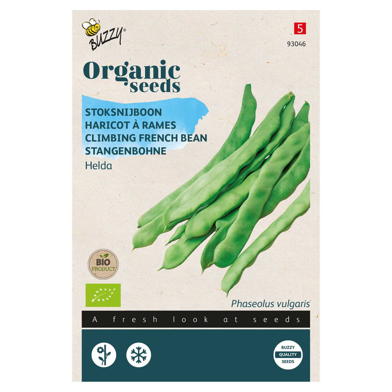 Gemüsesamen, Stangenbohne 'Hilda', grün, 15 g