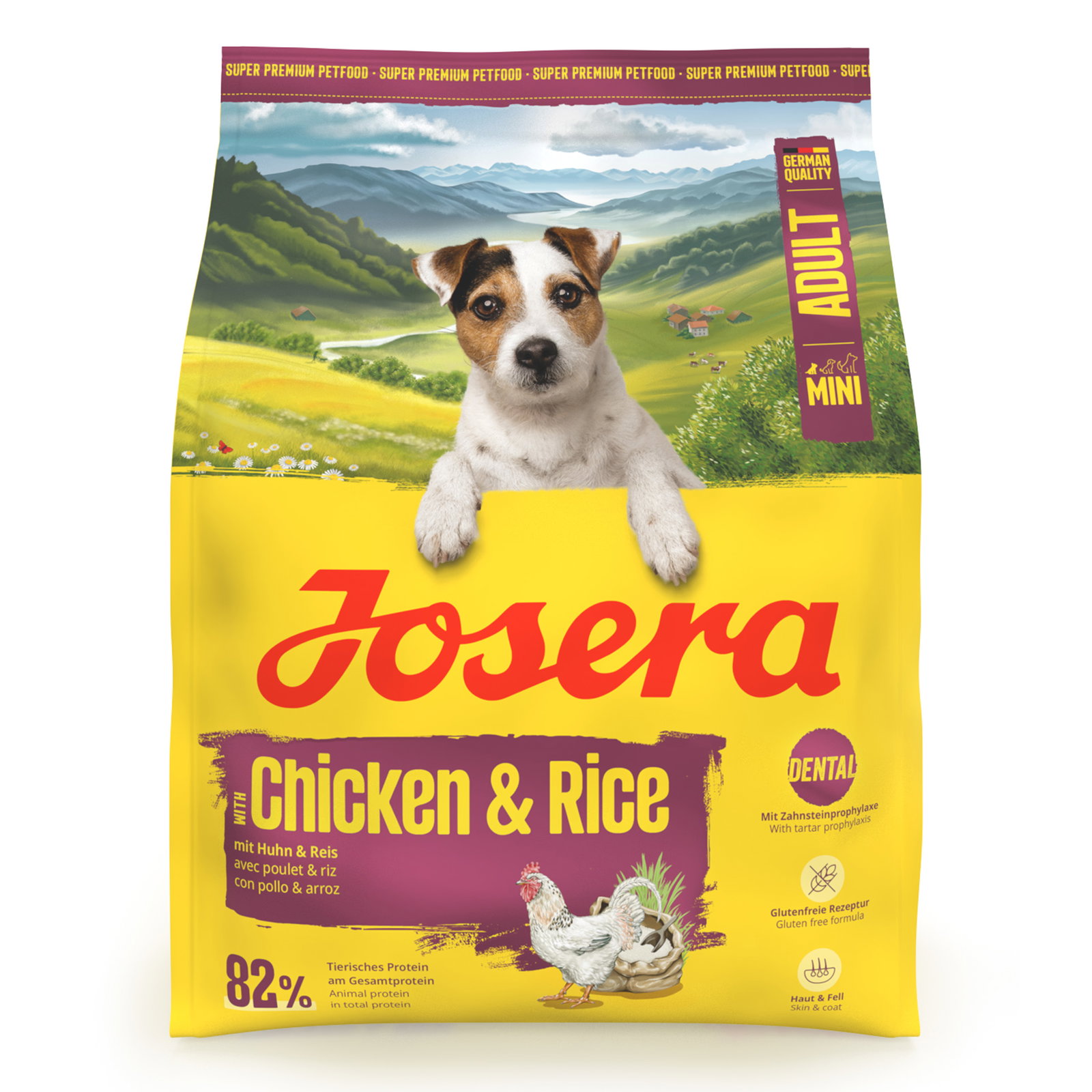 Josera Hundefutter Adult mit Huhn & Reis, 900 g