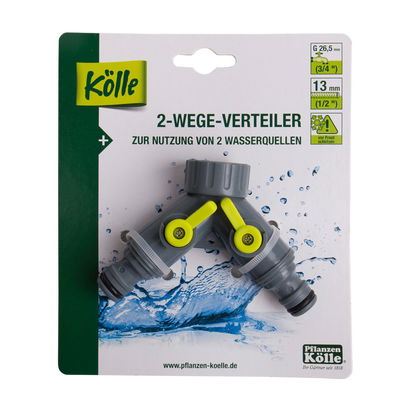 Kölle 2-Wege-Verteiler aus Kunststoff, anthrazit-grün