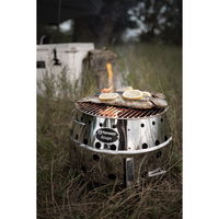 Holzkohlegrill Petromax Atago, grau, Edelstahl, ca. 28 x 40 x 40 cm