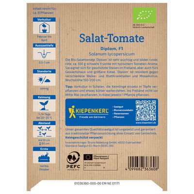Gemüsesamen, BIO Salat-Tomate