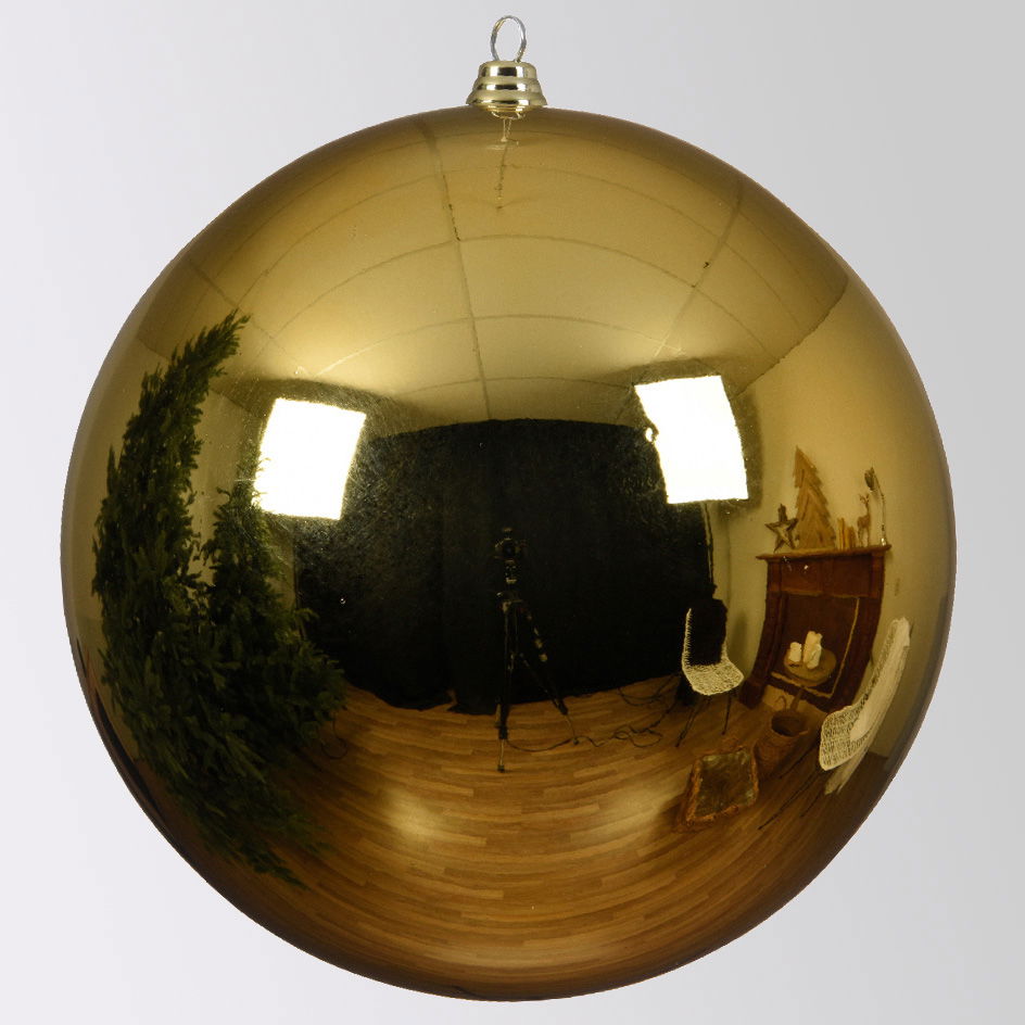 Christbaumkugel, gold, Kunststoff, Ø 14 cm Christbaumkugel, gold, Kunststoff, Ø 14 cm