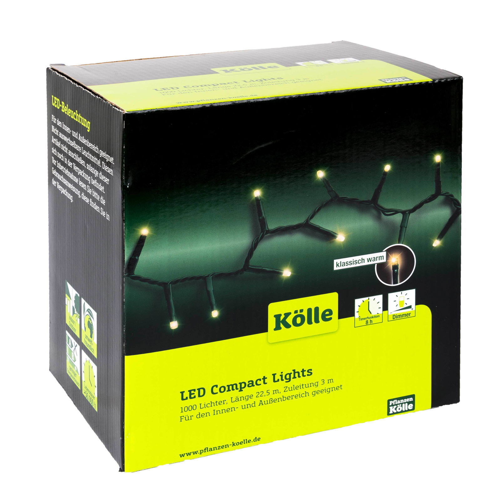 LED Lichterkette Compact Lights, 1000 LEDs, klassisch warm. 22,5 m