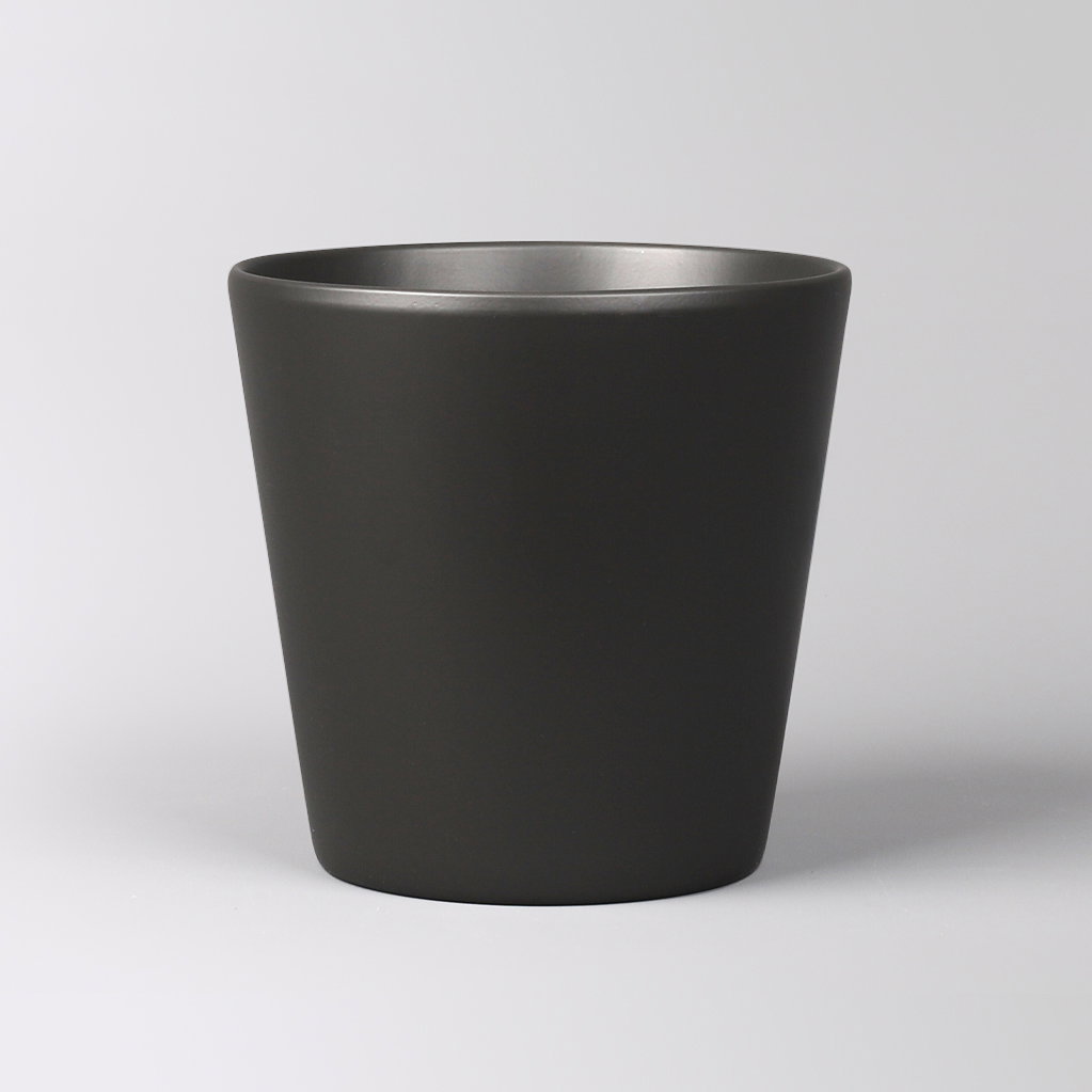 Übertopf 'Dallas Esprit', anthrazit matt, ca. Ø 19 x H 18 cm