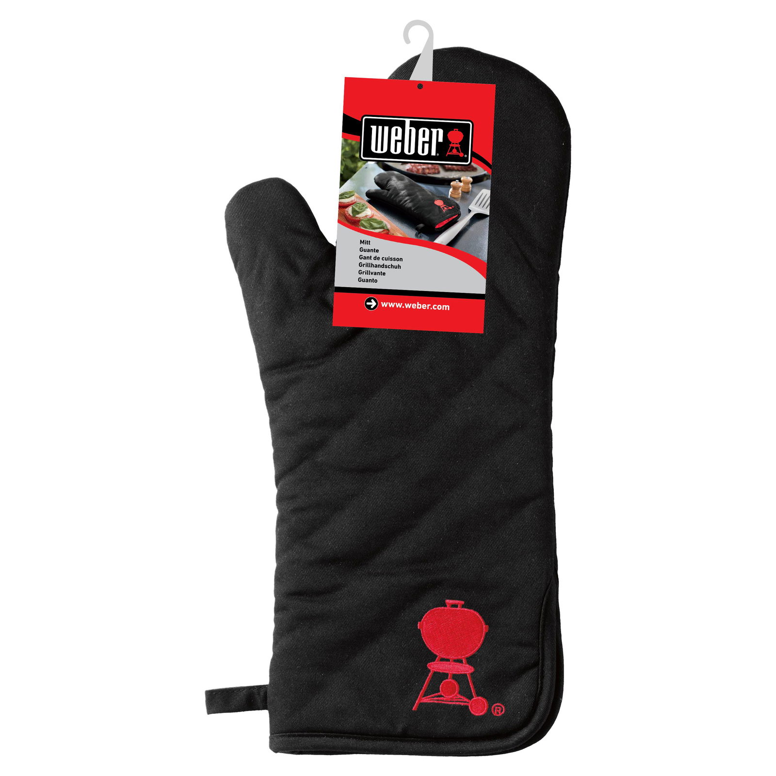 Weber® Grillhandschuh schwarz mit rotem Kettle