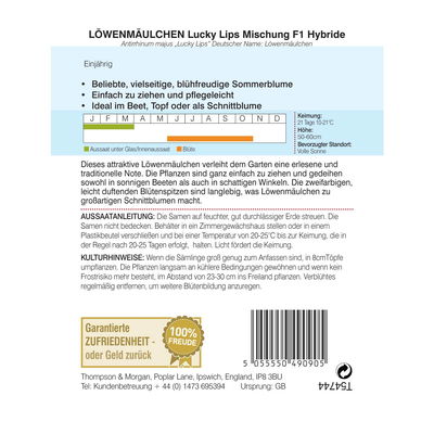 Löwenmäulchen Lucky Lips / einfaches Heranziehen, langlebig Löwenmäulchen Lucky Lips / einfaches Heranziehen, langlebig