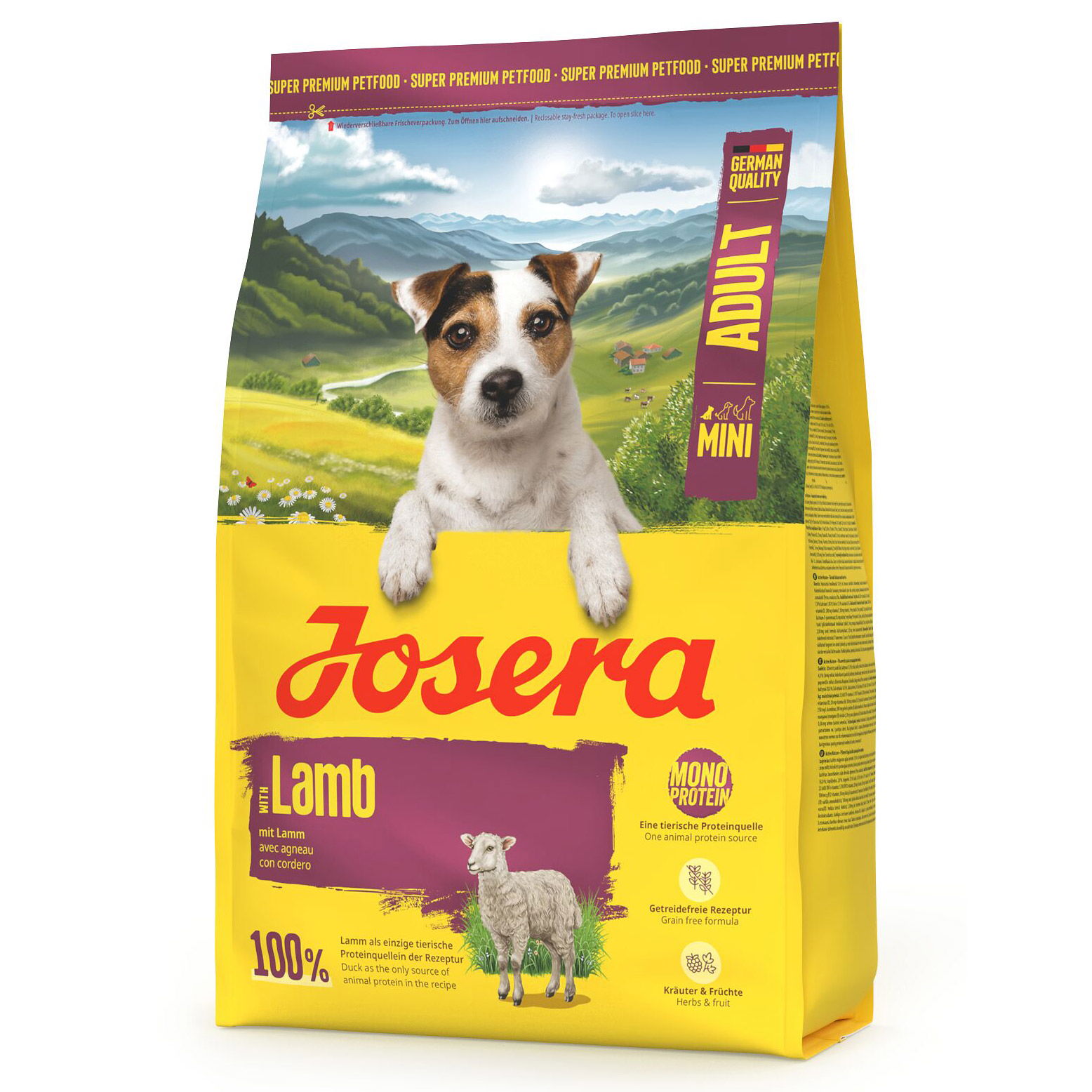 Josera Hundefutter Mini Adult mit Lamm, 3kg