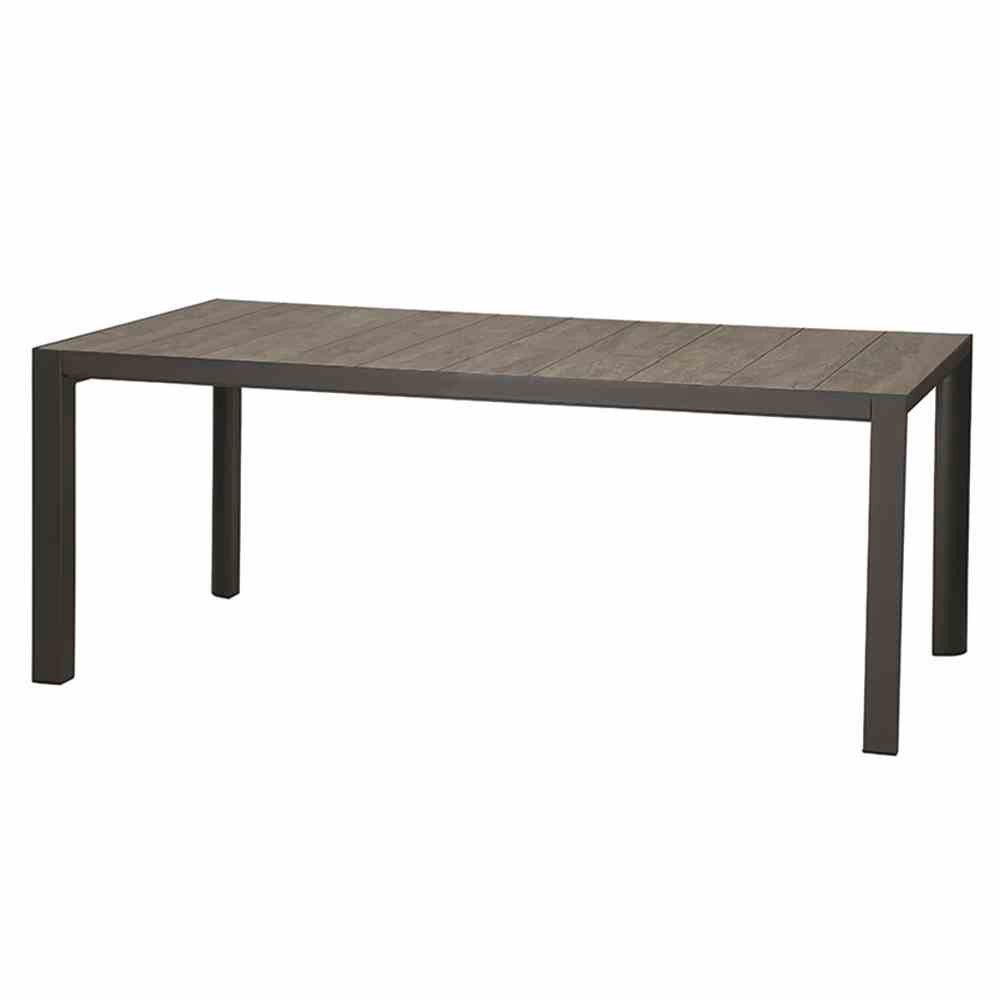 Gartentisch Silva, Tischplatte in Washed Grey, 182 x 100cm