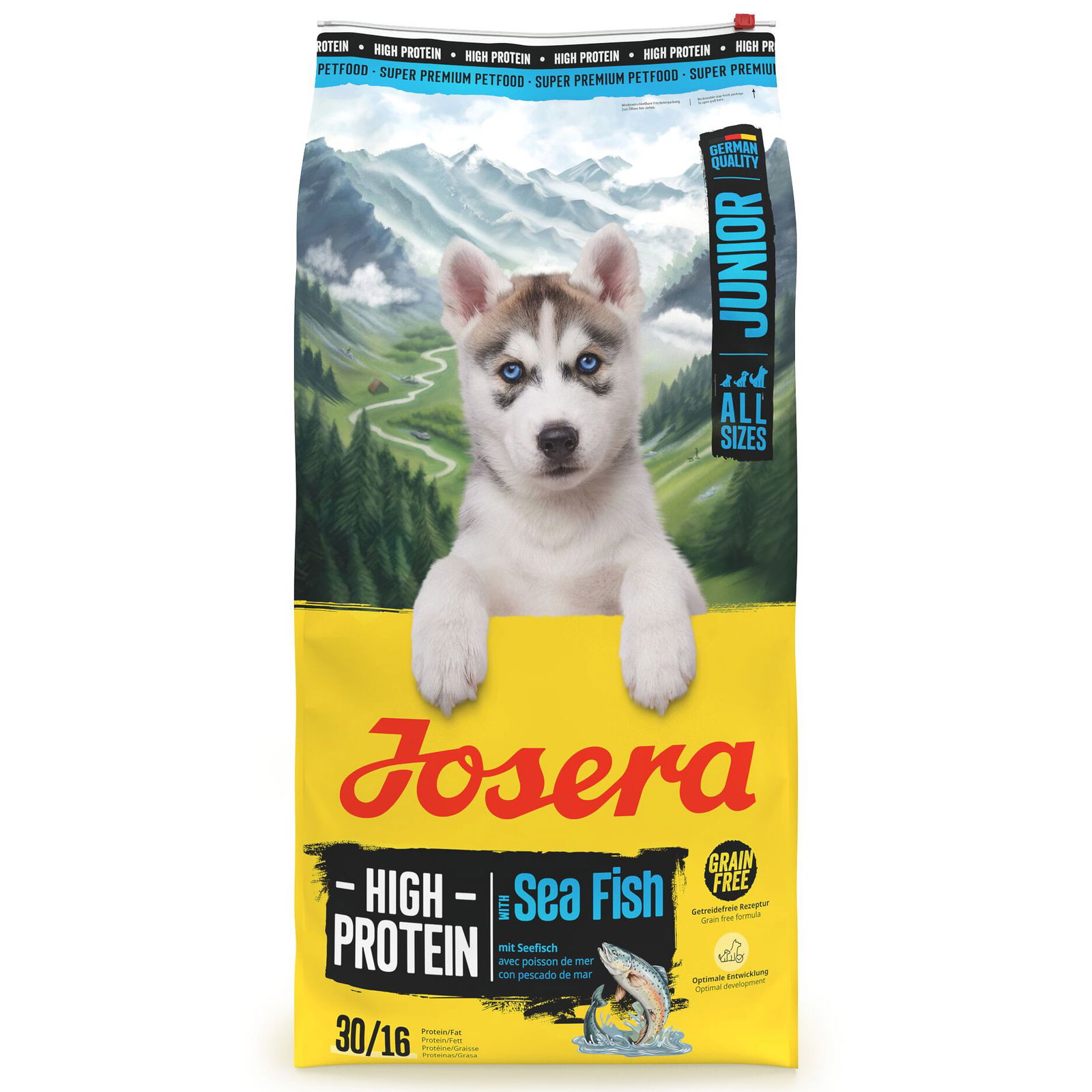 Josera Hundefutter High Protein Junior mit Seefisch, 12,5kg