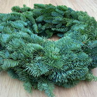 Adventskranz, Nobilistanne, rund gebunden, ca. 35 cm Ø