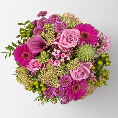 Blumenstrauß 'Lila Herbst', handgebunden Blumenstrauß 'Lila Herbst', handgebunden