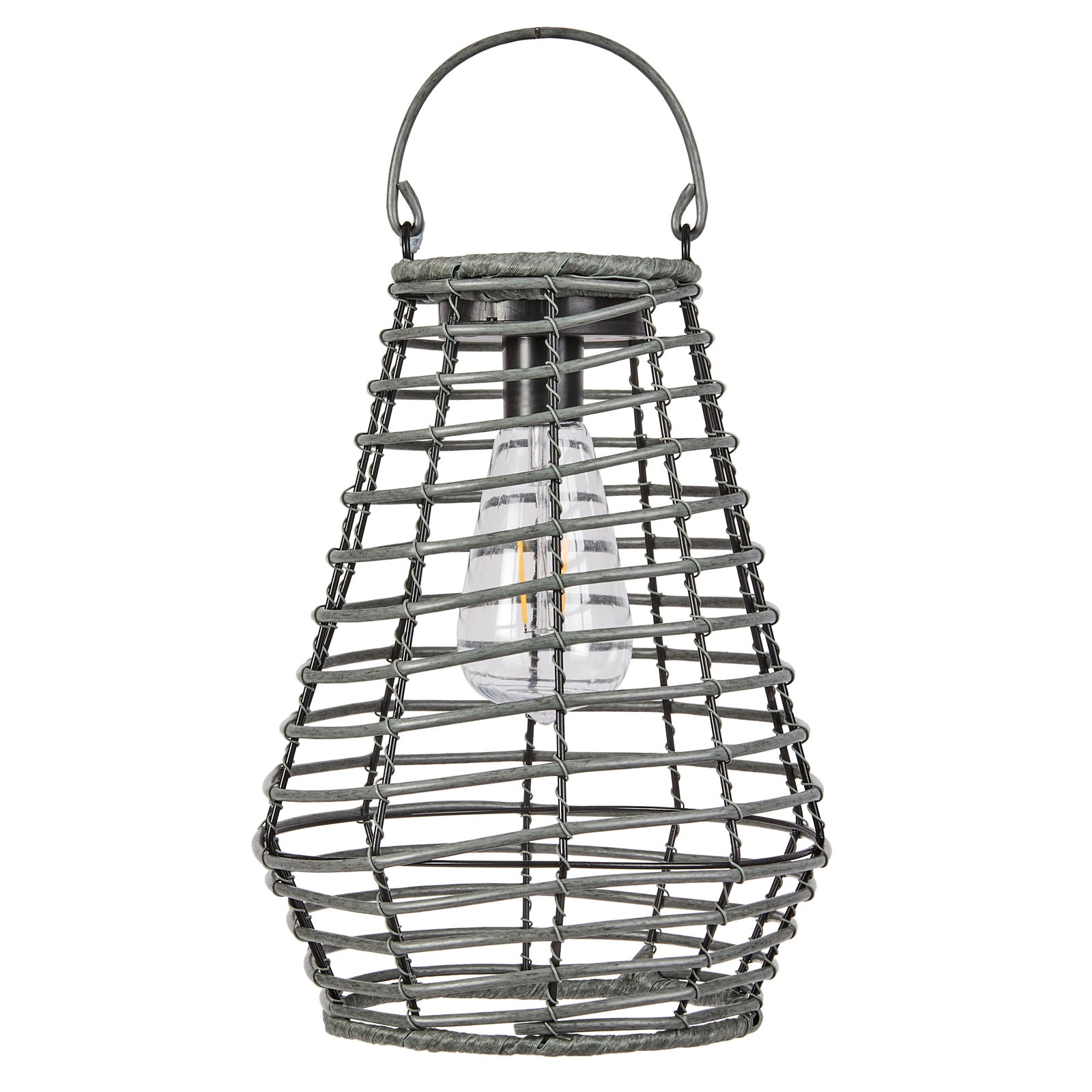 Solarlaterne 'Maris', grau, ca. Ø21 x H27 cm