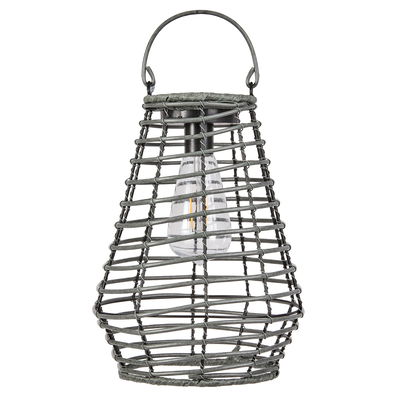 Solarlaterne 'Maris', grau, ca. Ø21 x H27 cm