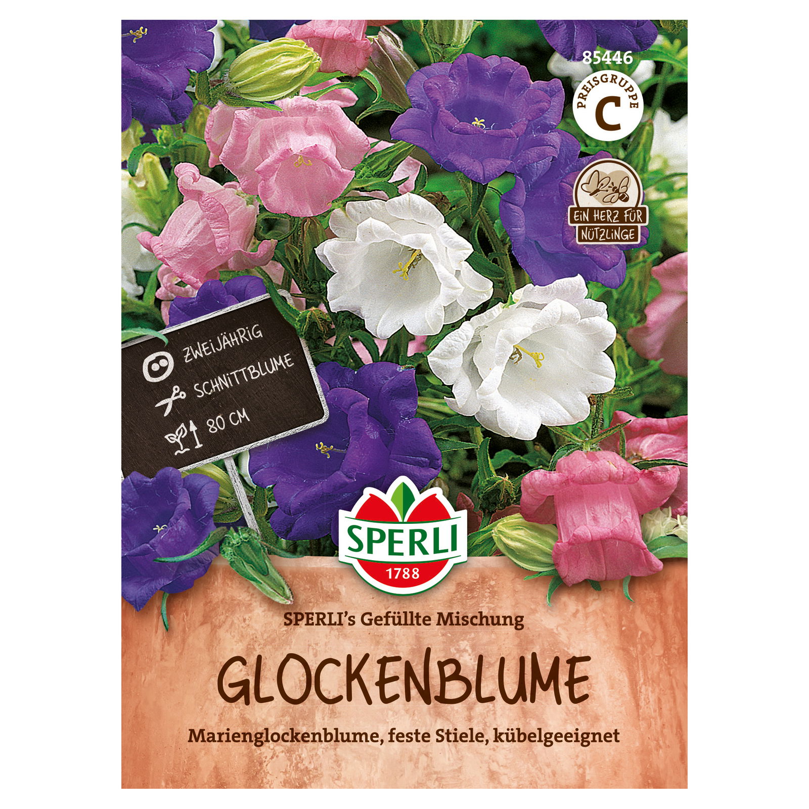 Sperli Blumensamenmischung, Glockenblume 'SPERLI's gefüllte Mischung' Sperli Blumensamenmischung, Glockenblume 'SPERLI's gefüllte Mischung'