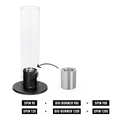 Bio-Burner SPIN 900 mit Eco-Ring & Löschdeckel Bio-Burner SPIN 900 mit Eco-Ring & Löschdeckel