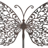 Schmetterling auf Stab, braun, Höhe ca. 108 cm Schmetterling auf Stab, braun, Höhe ca. 108 cm