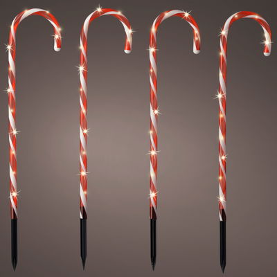 Solar-Stabbeleuchtung mit Twinkle-Effekt, warmweiß, L500 x H40 cm