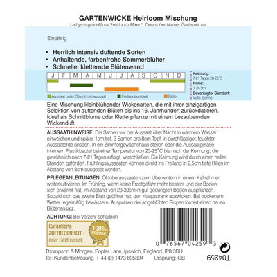 Thompson & Morgan Blumensamen Gartenwicke Heirloom Mischung Thompson & Morgan Blumensamen Gartenwicke Heirloom Mischung