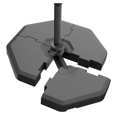 4 Einlegeplatten für Ampelschirme, schwarz, 12 x 111 x 111 cm, 12 kg