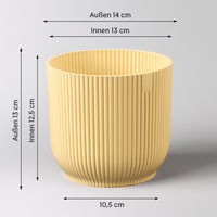 Elho Übertopf 'Vibes', buttergelb & tiefes blau,ca. Ø 14 x H 13 cm, 2er-Set Elho Übertopf 'Vibes', buttergelb & tiefes blau,ca. Ø 14 x H 13 cm, 2er-Set