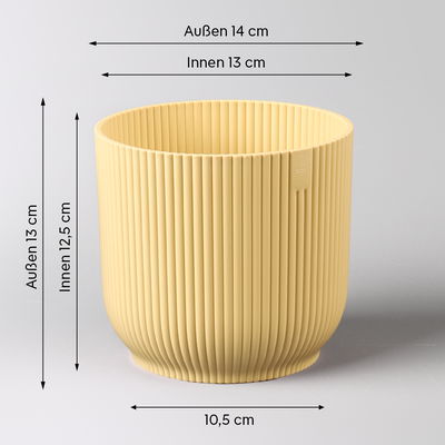 Elho Übertopf 'Vibes', buttergelb & tiefes blau,ca. Ø 14 x H 13 cm, 2er-Set Elho Übertopf 'Vibes', buttergelb & tiefes blau,ca. Ø 14 x H 13 cm, 2er-Set