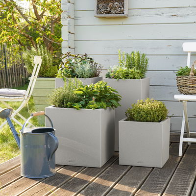 Lechuza 'Canto Stone 40 low', steingrau, ca. 40 x 40 x H 40 cm