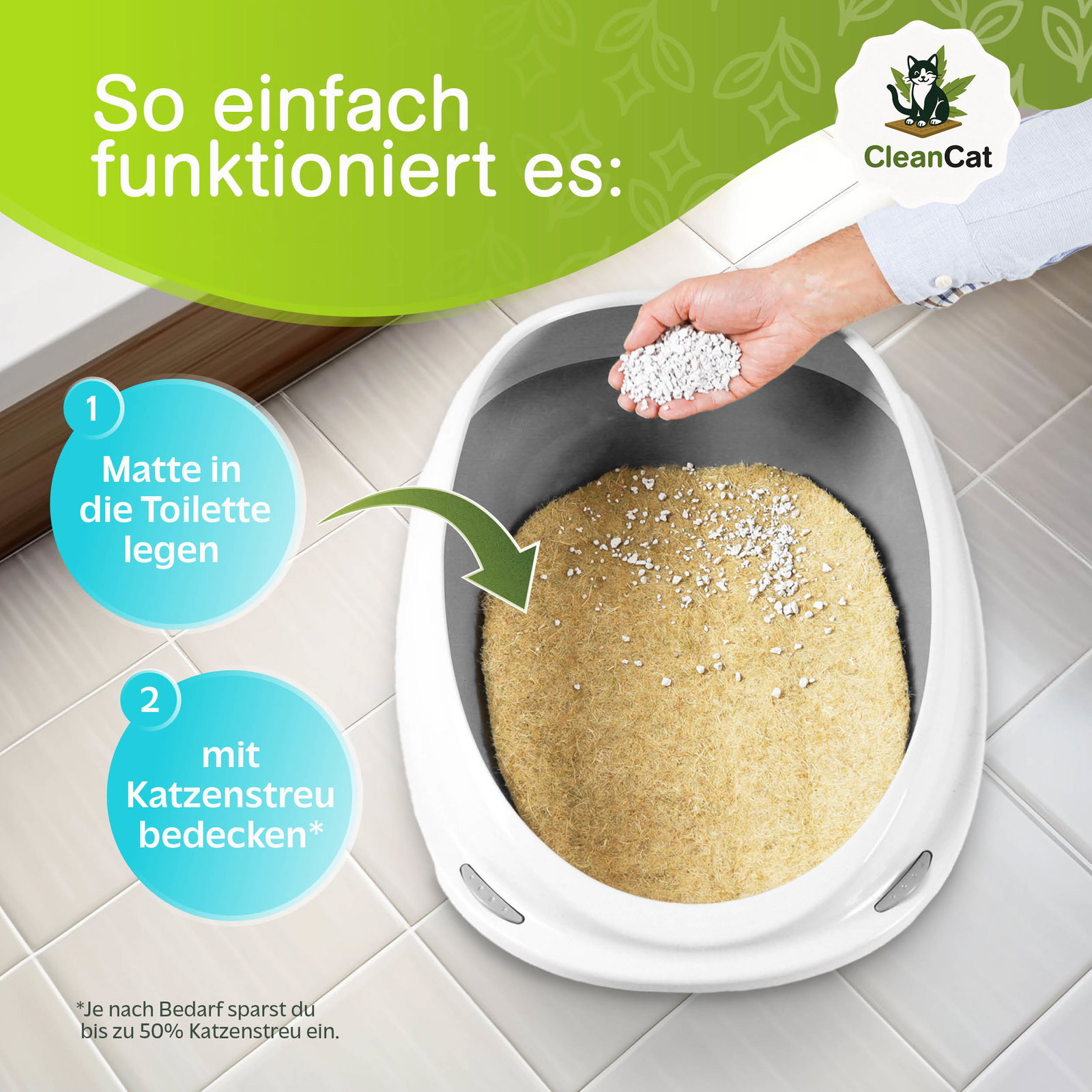 Rohrschneider Clean Cat Hanfmatte, 3er-Set, ca. 33 x 40 x H0,5 cm Rohrschneider Clean Cat Hanfmatte, 3er-Set, ca. 33 x 40 x H0,5 cm