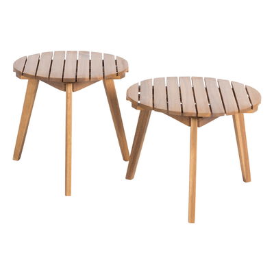 Hocker/Beistelltisch FSC®-Akazienholz rund Ø ca. 50 cm, Höhe 40 cm