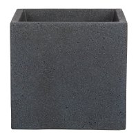 Pflanzkübel 'C-Cube', Stony Black, 38 x 39 x H 33 cm, 44 Liter