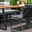 ScanCom Tisch 'Comet-Mizar', schwarz/braun, ca. 200 x 89 x H 74 cm