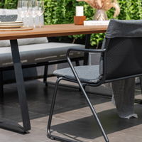 ScanCom Tisch 'Comet-Mizar', schwarz/braun, ca. 200 x 89 x H 74 cm