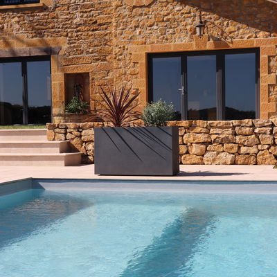 Eda Pflanzkasten 'Basalt Hutch High', anthrazit, ca. 100 x 40 x H 60 cm